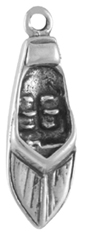 Silver speed boat charm