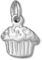 Sterling silver cupcake charm