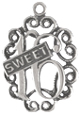 Sterling silver sweet 16 charm