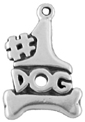 Sterling silver #1 Dog Charm