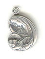 Silver Virgin Mary with Baby Jesus Charm