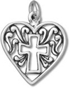 Heart with Cross Charm