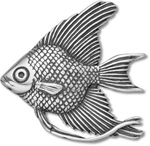 Silver angelfish pendant C3368