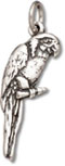 Silver Parrot Charm