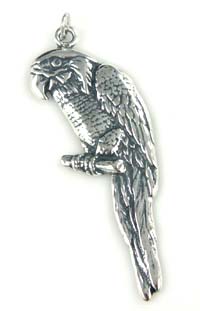 Silver Parrot Pendant