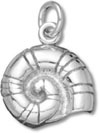 Silver Nautilus shell charm