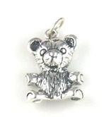 Silver Teddy Bear Charm