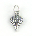 Silver small hot air balloon charm