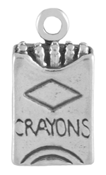 Sterling silver box of crayons charm