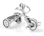 Silver tricycle charm