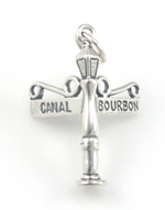 Silver Canal Bourbon Street Sign Charm