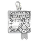 Sterling silver masters degree charm