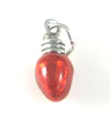 red-silver red enamel Christmas lights charm