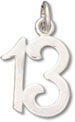 Silver 13th Birthday Charm