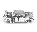 Silver 1957 Chevy car charm