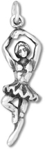 Silver Ballerina Charm