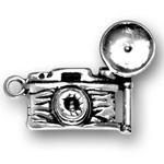 Silver Antique Camera Charm