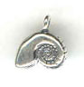 Silver sea shell charm
