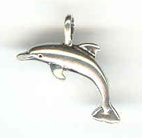 Silver dolphin charm pendant