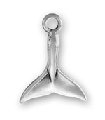 Silver Small whale Tail Charm