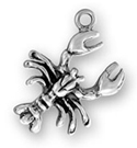 Silver lobster charm