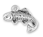 Silver fish charm
