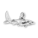 Sterling silver shark charm
