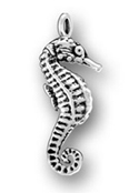 Sterling silver seahorse charm