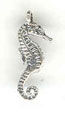 Silver seahorse charm