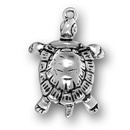 Silver turtle charm