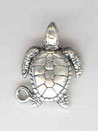 Silver sea turtle charm