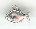 Silver fish charm
