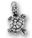 Sterling silver small turtle charm