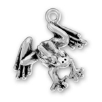 Silver frog charm