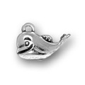 Sterling silver small whale charm