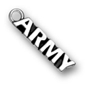 Silver ARMY tag charm