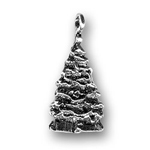 silver Christmas tree charm