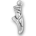 Silver Ballet Shoe Pointe Charm