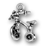 silver child tricycle charm
