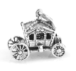 Silver coach (western) charm that opens
