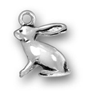 Silver rabbit charm