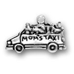 Silver moms taxi charm