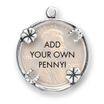 Silver good luck charm - penny holder gambler's series