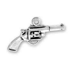 Sterling silver pistol charm