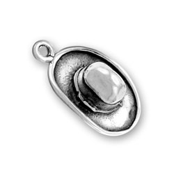 Sterling silver cowboy hat charm