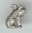 Sterling silver baby leopard charm