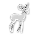 Silver deer or bambi charm