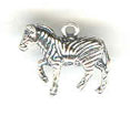 Sterling silver zebra charm