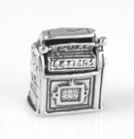 Silver moveable mail box charm