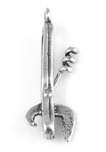 Sterling silver moveable corkscrew charm
